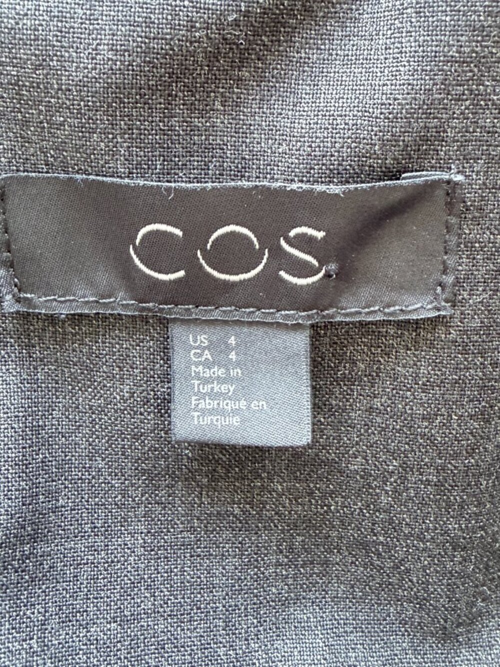 COS Sleeveless Top Ruffle Hem Minimalist Office Chic Gray Size 4 - Picture 3 of 10